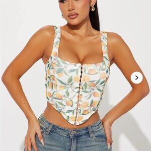 Fashion Nova Citrus Corset Top